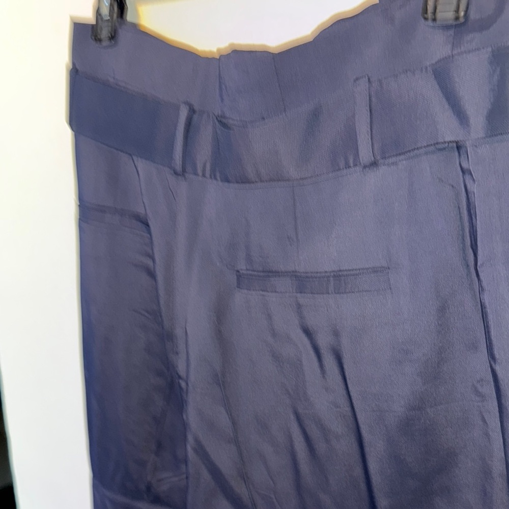 Ted Baker Blue Midi Pencil Trousers Pleated Workwear - Picture 5 of 11